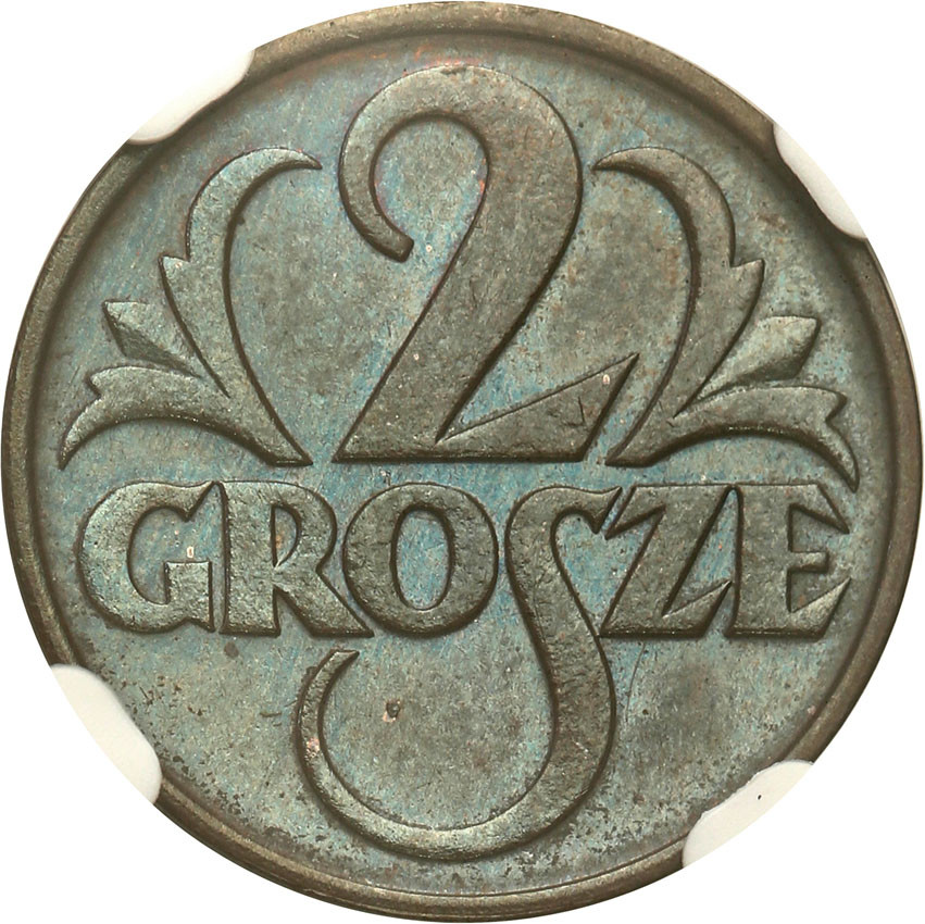 II RP. 2 grosze 1935 NGC MS67+ BN (MAX)